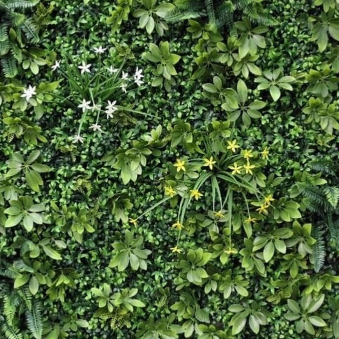 Garden Gyani 100x100cm Artificial Greenery Wall Panel – Lush Faux Vertical Garden Mat for Wall, Balcony, Fence & Home Décor