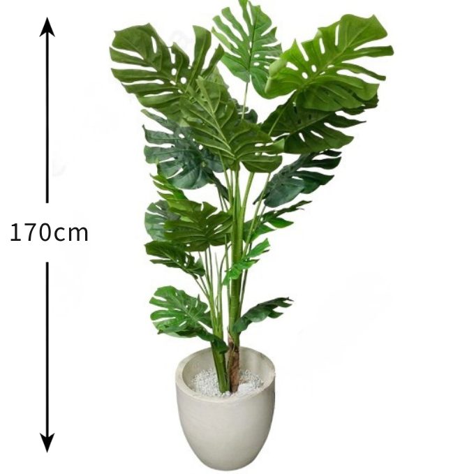 Garden Gyani Monstera X3 – 170 cm Tall Artificial Plant Without Pot | Lifelike Faux Tropical Greenery for Home & Office Décor