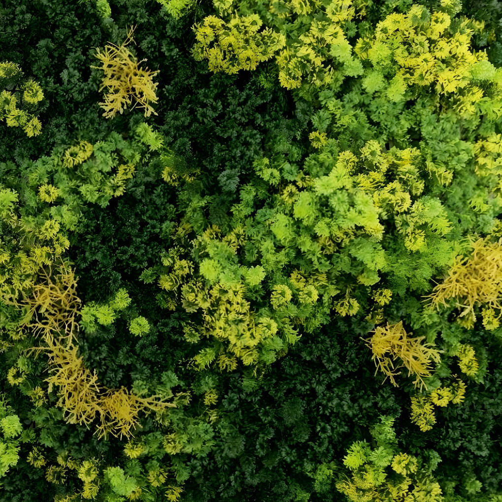 Garden Gyani Artificial Vertical Garden Panel 100×100 cm | Dual Tone Green Wall with Yellow Highlights | Dense Foliage Panel | UV Protected Indoor Outdoor