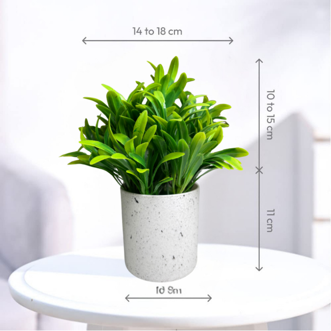 Garden Gyani Artificial Rubber Plant – Small Faux Potted Plant for Tabletop, Home, Bathroom & Office Décor | Indoor Decorative Greenery