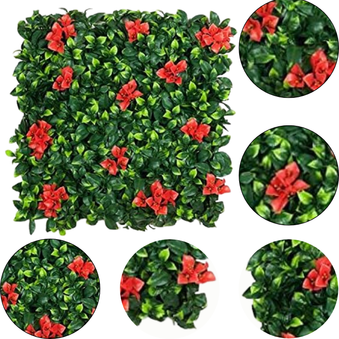 Garden Gyani 50x50 cm Artificial Greenery Wall Panel – Lush Faux Vertical Garden Mat for Wall, Balcony & Home Décor