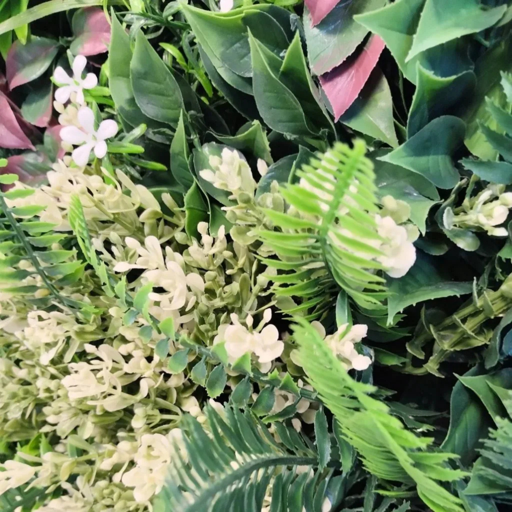 Garden Gyani Artificial Vertical Garden Panel 50×50 cm | Premium Mixed Foliage Green Wall | UV Protected Indoor Outdoor Decor
