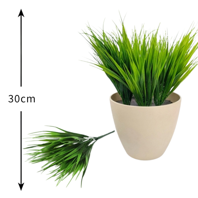 Garden Gyani Plastic Yucca Shrubs – 30cm Artificial Greenery Without Pot for Home, Office & Tabletop Décor