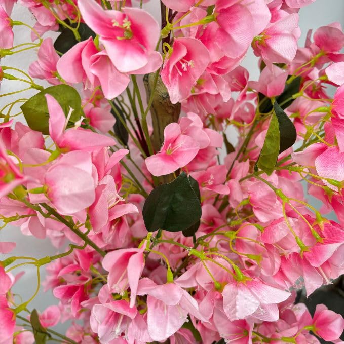 Garden Gyani Artificial Bougainvillea Tree – 5.7 Feet Tall | Faux Flowering Tree with Pink Blooms for Home, Balcony & Office Décor | Indoor Outdoor UV Resistant Decorative Plant Without Pot