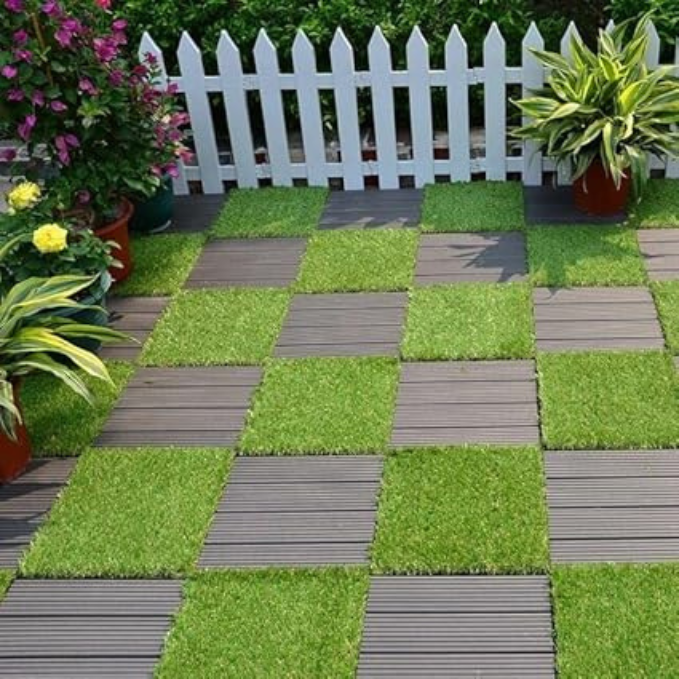 Garden Gyani 50x50 cm Artificial Greenery Wall Panel – Lush Faux Vertical Garden Mat for Wall, Balcony & Home Décor