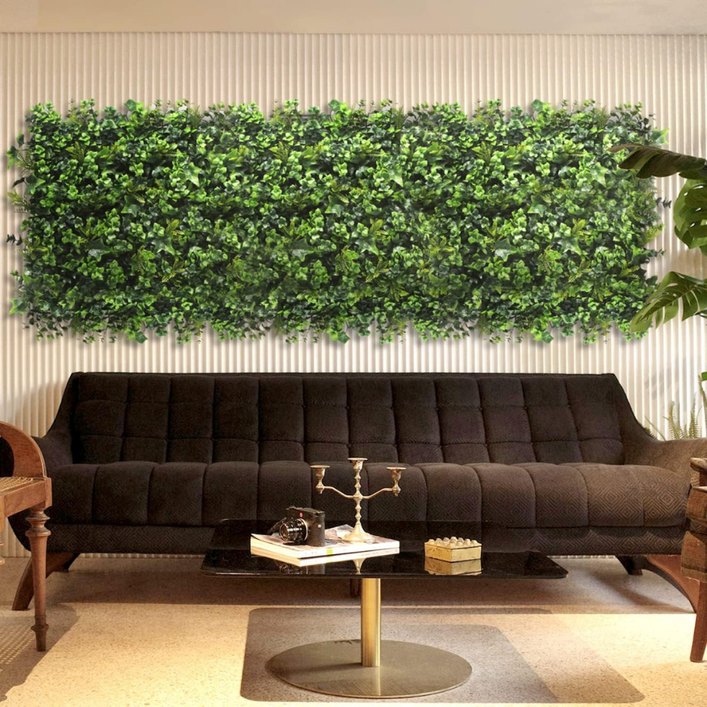 Garden Gyani Artificial Green Wall Panel – 50cm x 50cm | UV Resistant Vertical Garden Tile
