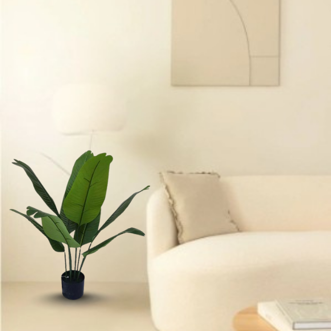 Garden Gyani 90CM Artificial Traveller Palm (Without Pot) – Exotic Tropical Plant for Home & Office Décor