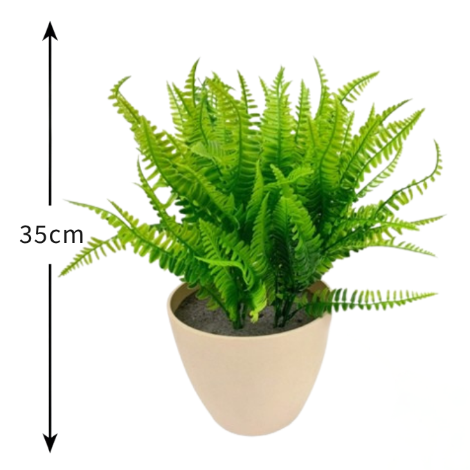 Garden Gyani New Fern Shrubs – 35cm Artificial Greenery Without Pot for Home, Office & Tabletop Décor