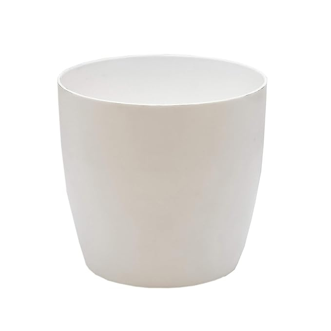 Garden Gyani Flower Pots - 4.4 Inch Plastic Flower Pots | Modern Decorative Indoor Outdoor Planters/Pots - Plant Not Included - Pack of 3
