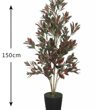 Garden Gyani Dracaena Red – 150 cm Tall Artificial Plant | Lifelike Faux Indoor & Outdoor Décor Without Pot