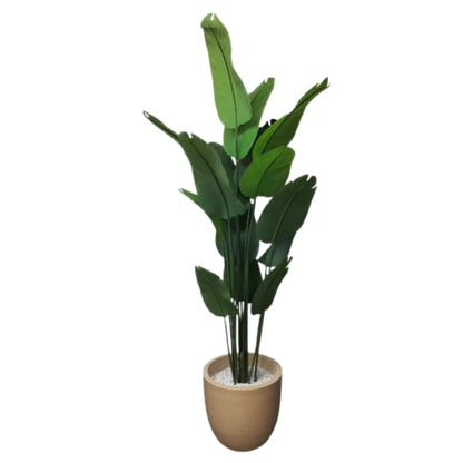 Garden Gyani 200cm Artificial Traveller Palm Tree – 15 Leaves Extra Tall Faux Tropical Plant Without Pot for Home, Office & Event Décor