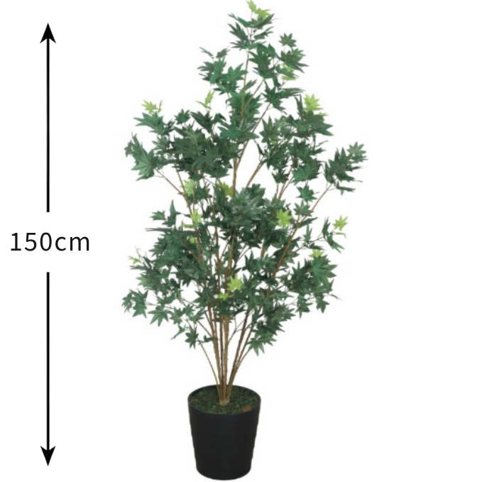 Garden Gyani Japanese Maple Green – 150 cm Tall Artificial Plant | Lifelike Faux Indoor & Outdoor Décor Without Pot
