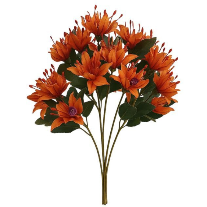Garden Gyani Artificial Lily Flowers – 40 cm Faux Floral Bunch for Tabletop, Home & Office Décor | Gifting & DIY Decoration | Pot Not Included
