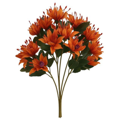 Garden Gyani Artificial Lily Flowers – 40 cm Faux Floral Bunch for Tabletop, Home & Office Décor | Gifting & DIY Decoration | Pot Not Included