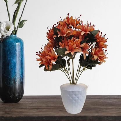 Garden Gyani Artificial Lily Flowers – 40 cm Faux Floral Bunch for Tabletop, Home & Office Décor | Gifting & DIY Decoration | Pot Not Included