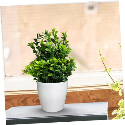 Garden Gyani Artificial Rubber Plant – Small Faux Potted Plant for Tabletop, Home, Bathroom & Office Décor | Indoor Decorative Greenery