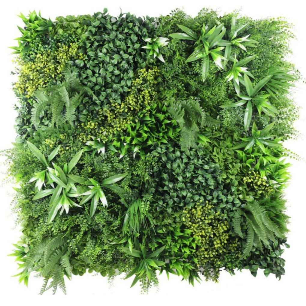 Garden Gyani Artificial Vertical Garden Panel 100×100 cm | Premium Tropical Mixed Foliage Design | UV Protected Indoor Outdoor Green Wall