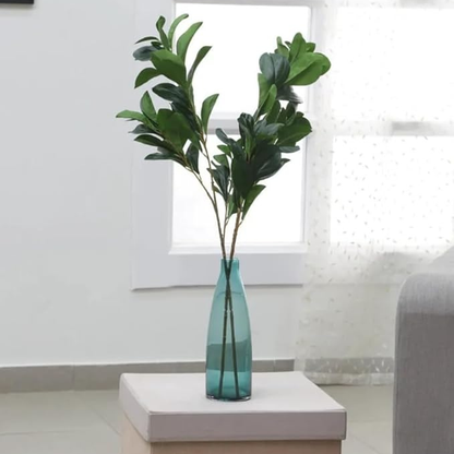 Garden Gyani Faux Lemon Leaves – 26" Artificial Green Leaf Branches (Pack of 2) | Faux Greenery Stems for Home & Event Décor | Pot Not Included