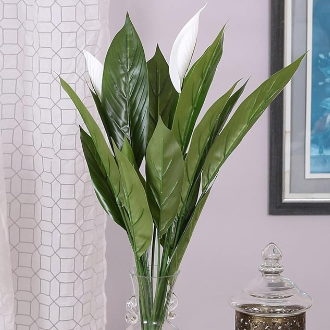 Garden Gyani Artificial Spathe Plant – Realistic Indoor Faux Greenery with Pot for Home & Office Décor