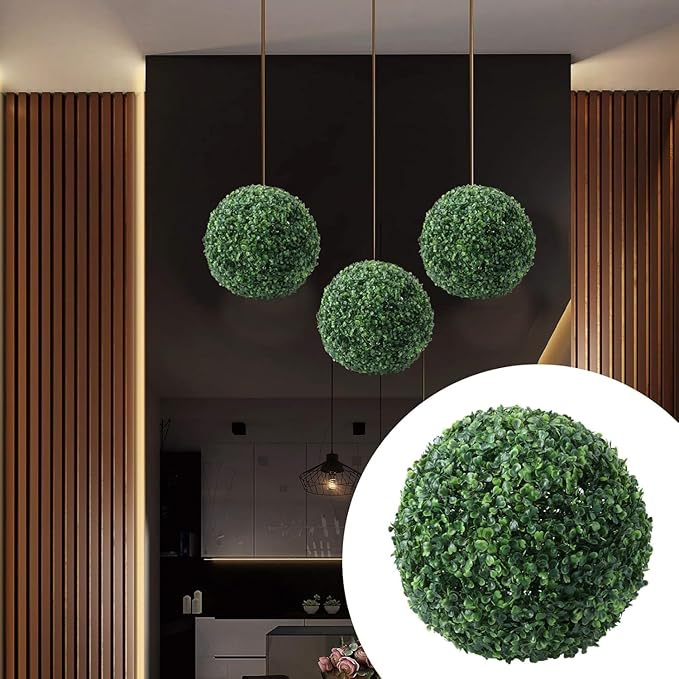 Garden Gyani Artificial Grass Hanging Topiary Ball – 48×48 CM | UV Resistant Decorative Green Ball for Outdoor Garden, Patio & Indoor Décor