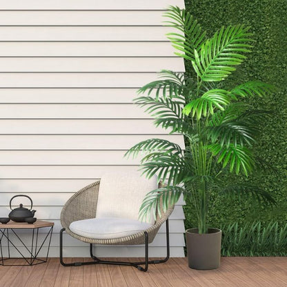 Garden Gyani 3.6 Ft Artificial Areca Palm Tree with Pot – 110CM Tall, 24 Leaves | UV Resistant Faux Palm Plant for Indoor & Outdoor Home Décor