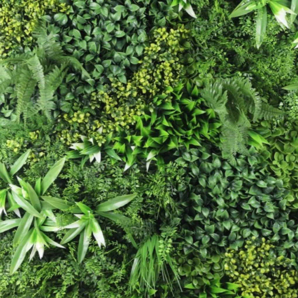 Garden Gyani Artificial Vertical Garden Panel 100×100 cm | Premium Tropical Mixed Foliage Design | UV Protected Indoor Outdoor Green Wall