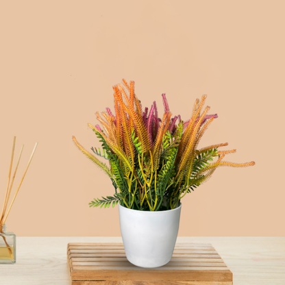 Garden Gyani Artificial Rubber Plant – Small Faux Potted Plant for Tabletop, Home, Bathroom & Office Décor | Indoor Decorative Greenery