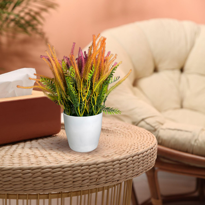 Garden Gyani Artificial Rubber Plant – Small Faux Potted Plant for Tabletop, Home, Bathroom & Office Décor | Indoor Decorative Greenery