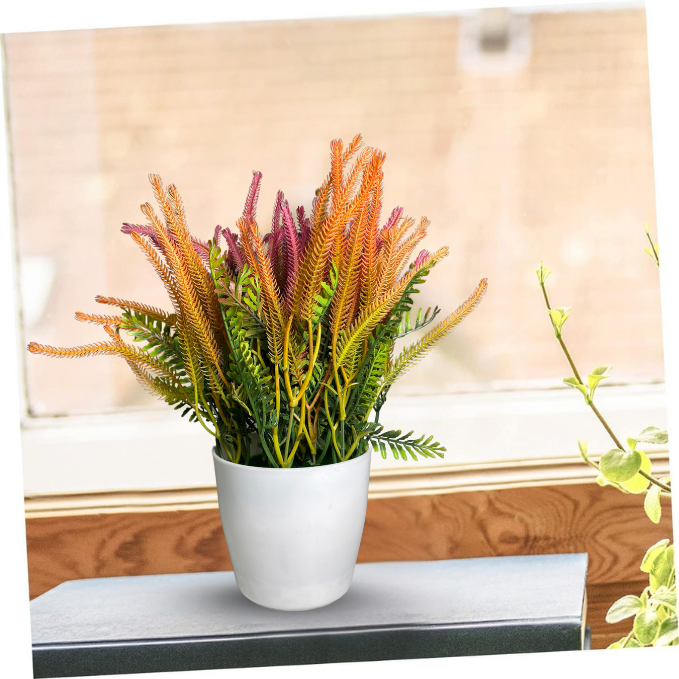 Garden Gyani Artificial Rubber Plant – Small Faux Potted Plant for Tabletop, Home, Bathroom & Office Décor | Indoor Decorative Greenery