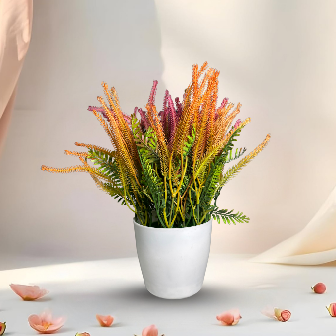 Garden Gyani Artificial Rubber Plant – Small Faux Potted Plant for Tabletop, Home, Bathroom & Office Décor | Indoor Decorative Greenery