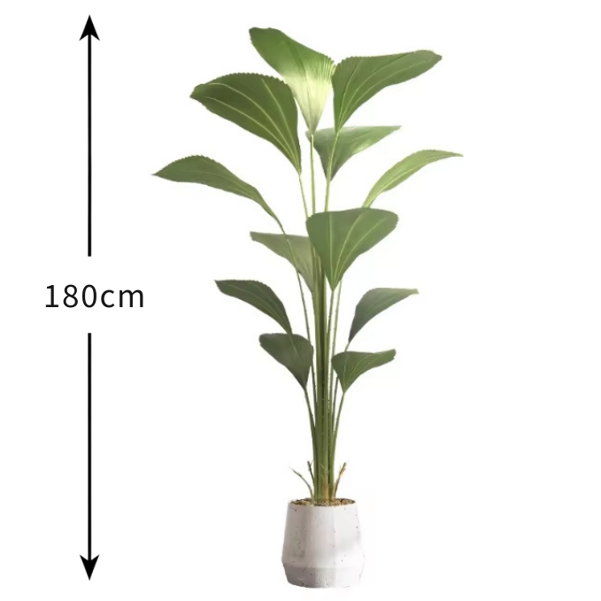 Garden Gyani Sumatra Palm – 10 Lush Leaves, 180 cm Tall Artificial Plant | Realistic Faux Indoor & Outdoor Décor Without Pot