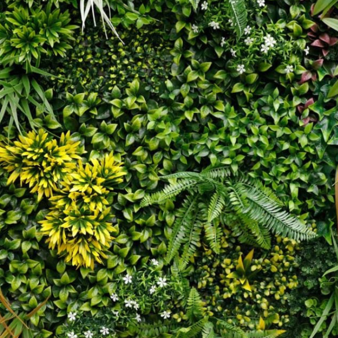 Garden Gyani 100x100cm Artificial Greenery Wall Panel – Lush Faux Vertical Garden Mat for Wall, Balcony, Fence & Home Décor