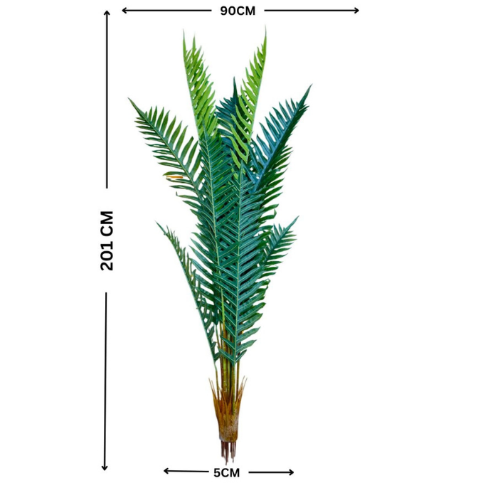 Garden Gyani Artificial Areca Palm Plant – 6.6 FT Tall Faux Silk Palm Tree with 15 Trunks | Realistic Indoor Green Plant for Home, Office & Living Room Décor | Pot Not Included