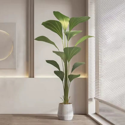 Garden Gyani Sumatra Palm – 10 Lush Leaves, 180 cm Tall Artificial Plant | Realistic Faux Indoor & Outdoor Décor Without Pot