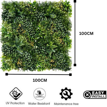 Garden Gyani Artificial Vertical Garden Panel 100×100 cm | Ultra Dense Mixed Foliage | Premium Jungle Green Wall | UV Protected Indoor Outdoor