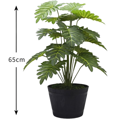 Garden Gyani Xanadu 18 Leaves – 65 cm Tall Artificial Plant | Lifelike Faux Indoor & Outdoor Décor Without Pot