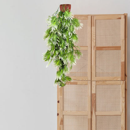 Garden Gyani Artificial Hanging Plant with Basket – Realistic Green Leaves & Creepers for Home, Living Room & Wall Decoration