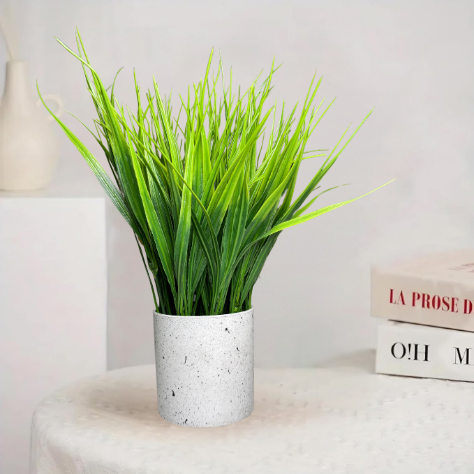 Garden Gyani Artificial Rubber Plant – Small Faux Potted Plant for Tabletop, Home, Bathroom & Office Décor | Indoor Decorative Greenery