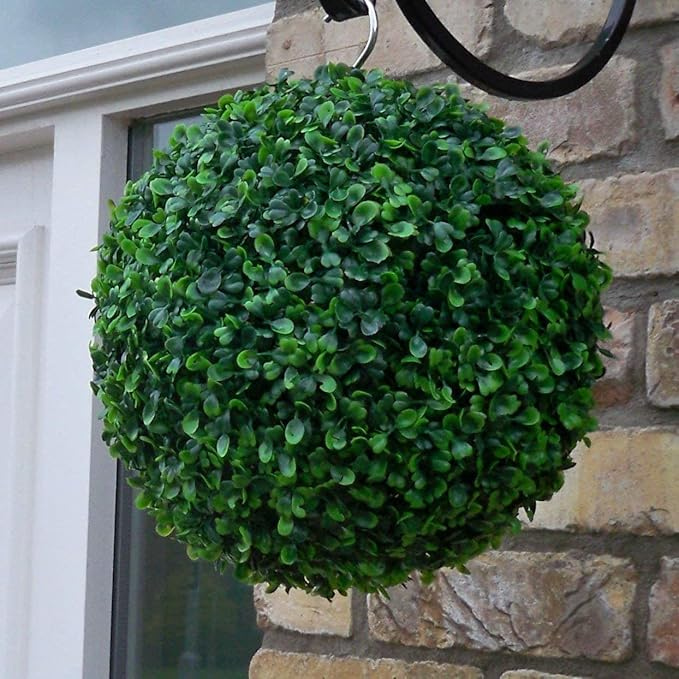 Garden Gyani Artificial Grass Hanging Topiary Ball – 38×38 CM | UV Resistant Decorative Green Ball for Garden, Patio & Indoor Décor