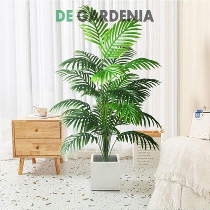 Garden Gyani 3.6 Ft Artificial Areca Palm Tree with Pot – 110CM Tall, 24 Leaves | UV Resistant Faux Palm Plant for Indoor & Outdoor Home Décor