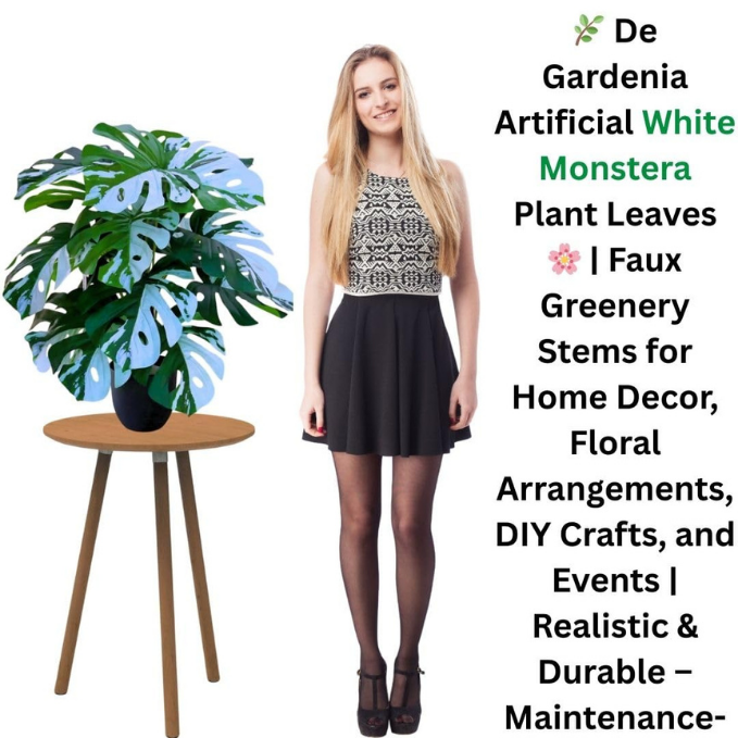 Garden Gyani Artificial Money Plant – 78 cm Tall Faux Green Plant with Pot | Lifelike Palm Leaves Monstera for Home, Office & Indoor Decoration
