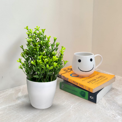 Garden Gyani Artificial Rubber Plant – Small Faux Potted Plant for Tabletop, Home, Bathroom & Office Décor | Indoor Decorative Greenery