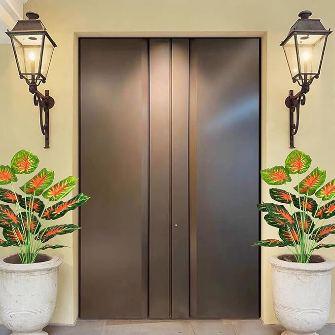Garden Gyani Artificial Money Plant with Pot – 55 cm Tall Green Monstera Leaves | Faux Tropical Indoor Plant for Home & Office Décor