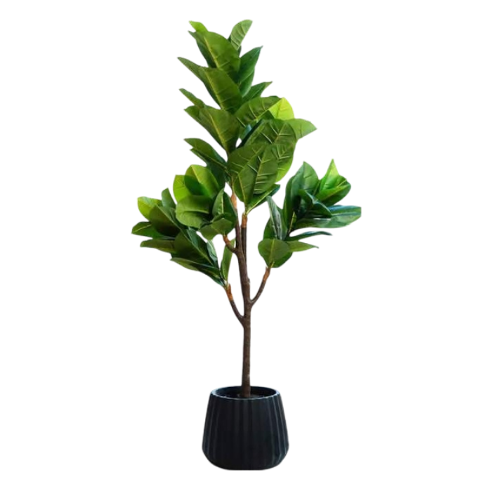 Garden Gyani Real Touch Fan Palm – 120 cm Tall Artificial Plant | Lifelike Faux Indoor & Outdoor Décor Without Pot
