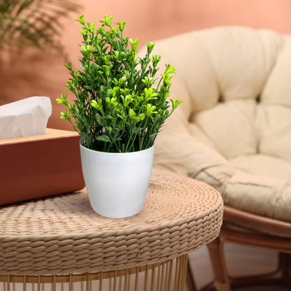 Garden Gyani Artificial Rubber Plant – Small Faux Potted Plant for Tabletop, Home, Bathroom & Office Décor | Indoor Decorative Greenery
