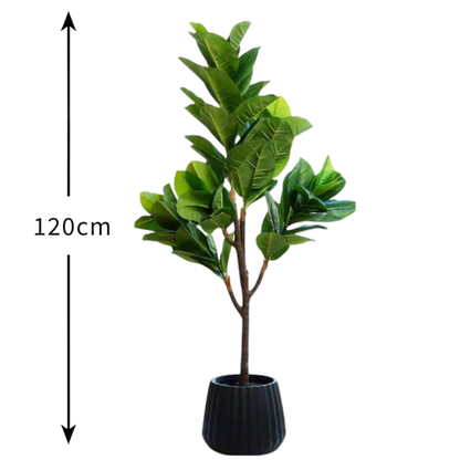 Garden Gyani Real Touch Fan Palm – 120 cm Tall Artificial Plant | Lifelike Faux Indoor & Outdoor Décor Without Pot