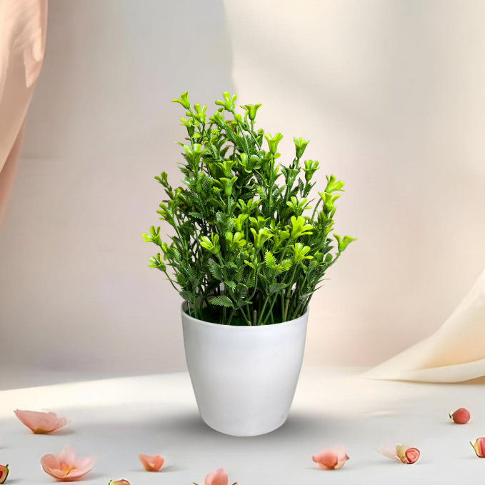 Garden Gyani Artificial Rubber Plant – Small Faux Potted Plant for Tabletop, Home, Bathroom & Office Décor | Indoor Decorative Greenery