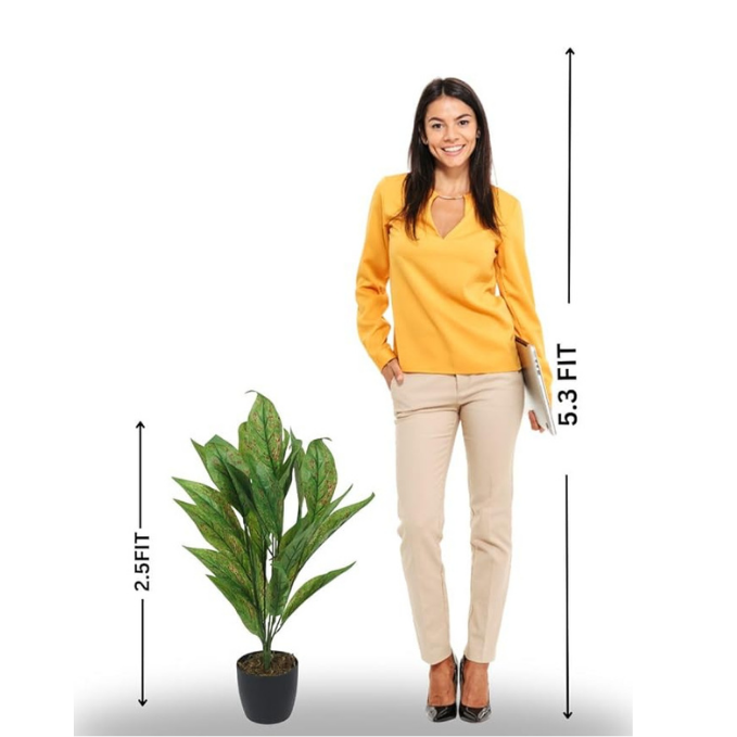 Garden Gyani Artificial Palm Monstera Leaves – Large Faux Tropical Turtle Leaves for Outdoor & Indoor Decoration | UV Resistant | Imitation Greenery