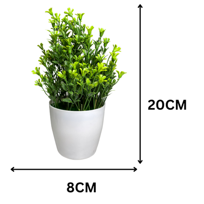 Garden Gyani Artificial Rubber Plant – Small Faux Potted Plant for Tabletop, Home, Bathroom & Office Décor | Indoor Decorative Greenery