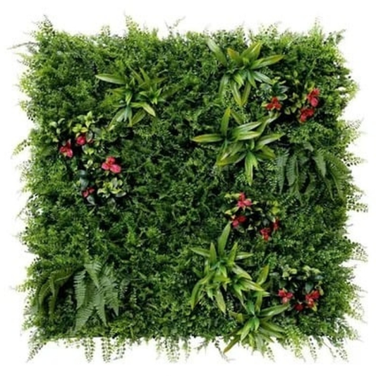 Garden Gyani 100x100cm Artificial Greenery Wall Panel – Lush Faux Vertical Garden Mat for Wall, Balcony, Fence & Home Décor